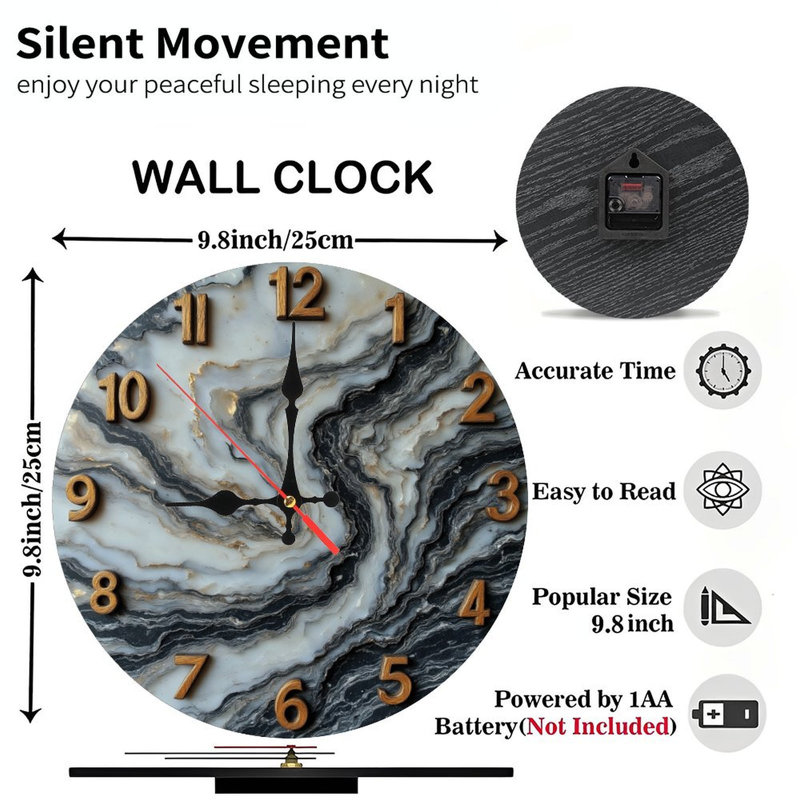 Horloge murale en marbre