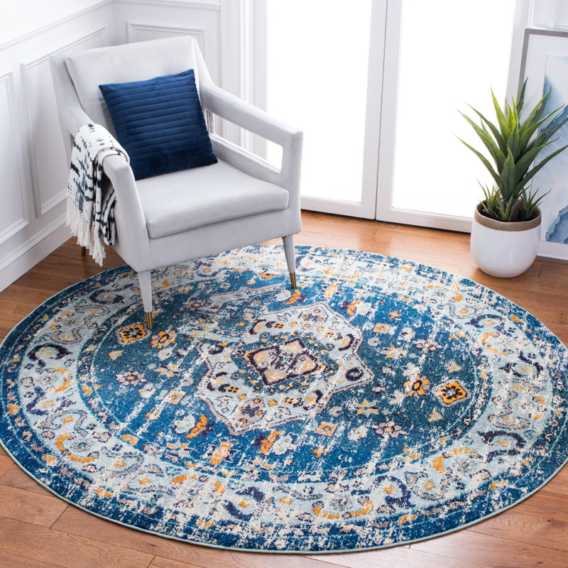 Yedidalga Performance Oriental Rug, Round 6'7"