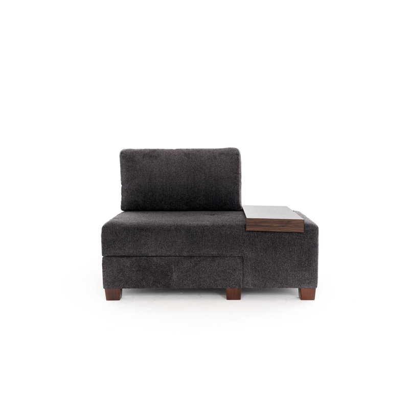 Stylish 1-Seat Sofa Bed, Anthracite Chenille Fabric, 45.7 x 32.7 x 36.6 inches | Durable Timber Frame, 28 DNS Foam Comfort, Easy Clean | Converts to Bed: 29.5 x 74.8 inches | Perfect for Small Spaces & Guest Rooms