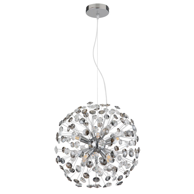 Funke - Light Pendant, Chrome, 8, 100cm W x 60cm D