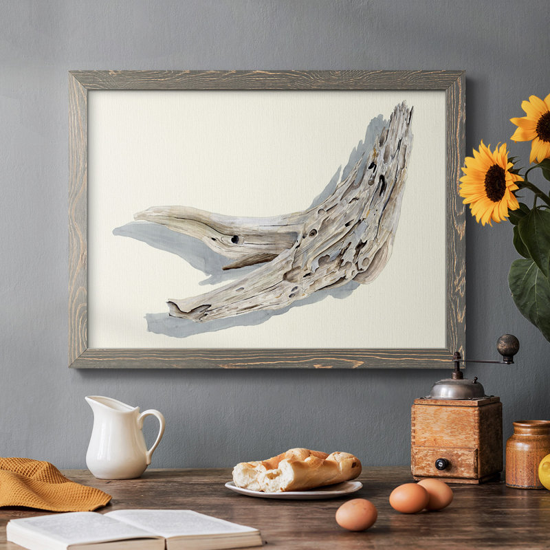 «Driftwood Study III», peinture sur toile encadrée, H 18 po x l 26 po x P 1,5 po, Gris