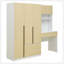 Armoire de rangement en bois à 3 portes avec 3 tablettes et 3 tiroirs