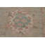 Tapis beige / brun / vert en laine noué à la main de conception unique 7 pi 9 po x 9 pi 10 po