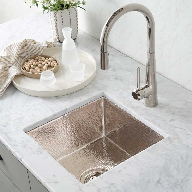 Cantina 15" L x 15" W Undermount Kitchen Sink, Brushed Nickel