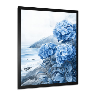 Hydrangeas By The Seaside II - Floral Canvas Art Print