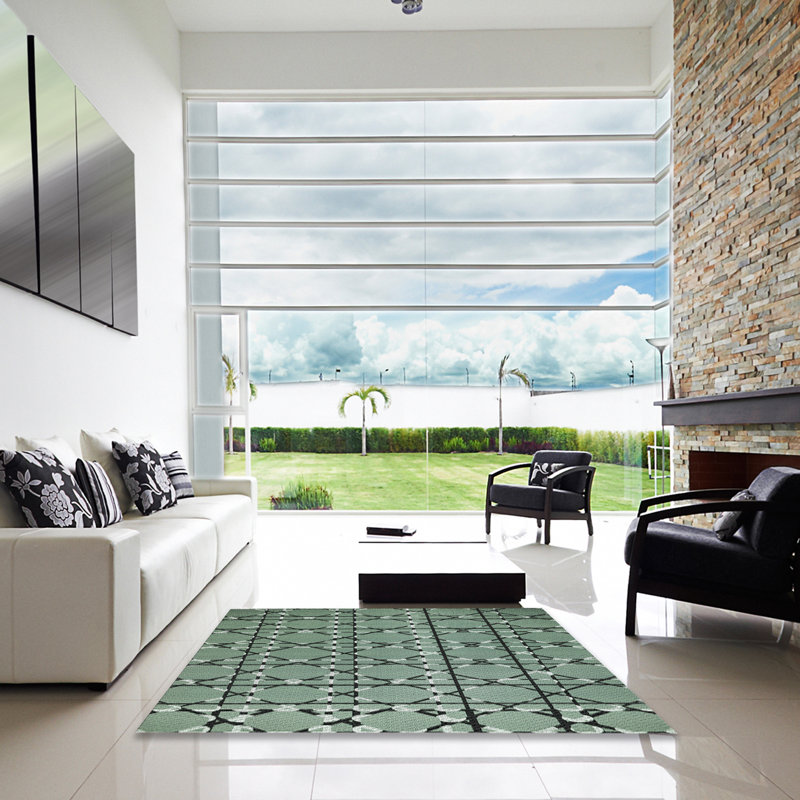 Tapis vert Power Loom, Carré 7 pi
