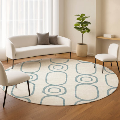 Machine Washable Indoor/Outdoor Chantille ACN2344 Geometric Rug