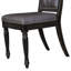 Ensemble de 2 chaises de salle à manger avec tissu en polyester gris foncé Parson, noir sablé-109402905-109402903