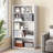 5-Tier Wooden Cube Storage Shelves Split Bookshelf White