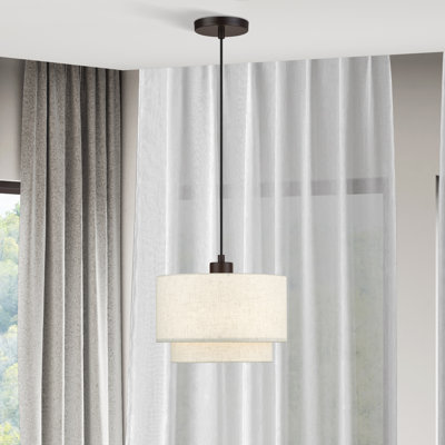 Luminaire suspendu en bronze 1 lumière Aselin