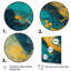 «Golden Sunset over Teal Ocean», reproduction d'art sur toile-547249294-547249283