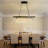 6‑Light Layered Kitchen Island Pendant, Dining Room Chandelier With Glass Teardrop Shapes