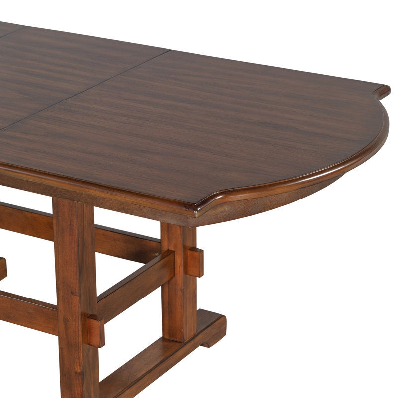 Ensemble de table de salle à manger extensible en bois avec banc 78 pièces 6 pièces TopMAX