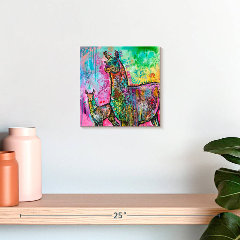 Brampt Psychedelic Llama, 10" H x 10" W