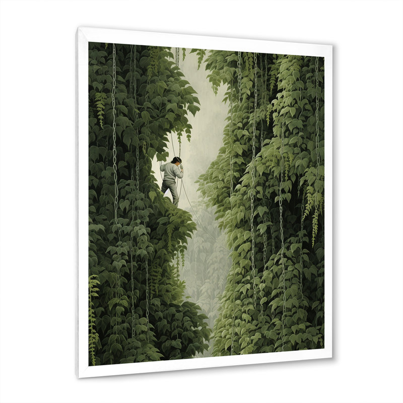 «Hidden Forest Castle Unveilé III», art mural forêt, Cadre photo blanc, H 20 po x l 12 po x P 1 po