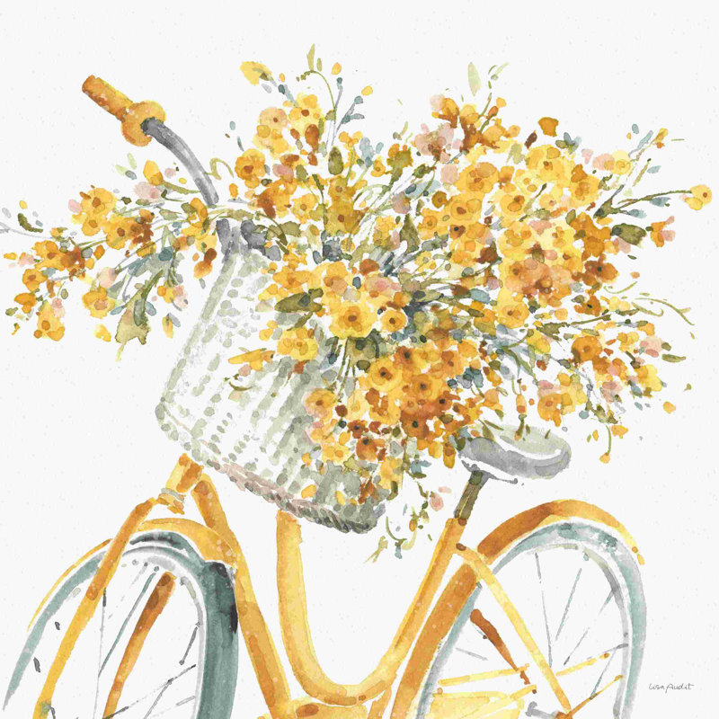 Happy Yellow 07B, H 36 po x l 36 po  , Toile tendue, Sans cadre