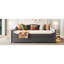 Lit de jour double rembourré avec molleton gris et lit gigogne personnalisable-1434752686-1434752684