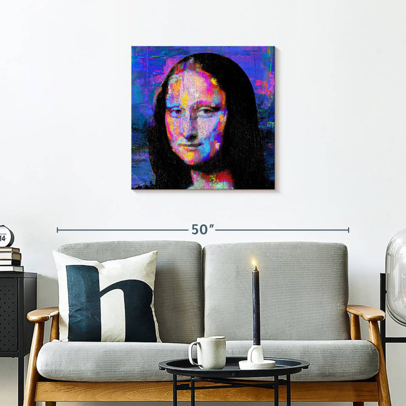 Leisha Mona Lisa électrifiée, H 24 po x l 24 po