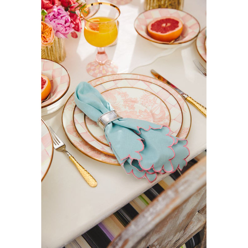Rosy English Garden Enamel Salad/Dessert Plate
