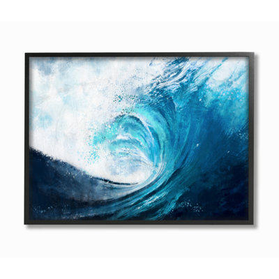 " Cresting Ocean Wave Blue Beach "