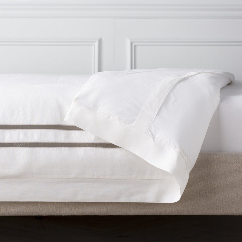Soho Velvet Duvet Cover, Ice Silver, Queen Duvet Cover
