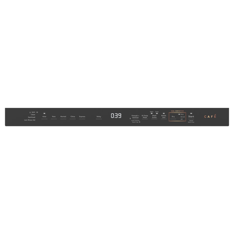 24" 39 dBA Smart Built-In Button Control Dishwasher, Stainless Steel