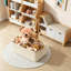 Paquet de 4 paniers de rangement pour placard pour tablettes, paniers en tissu moyen avec poignées, organisateurs en coton et polyester beige pour placard, tablette et rangement