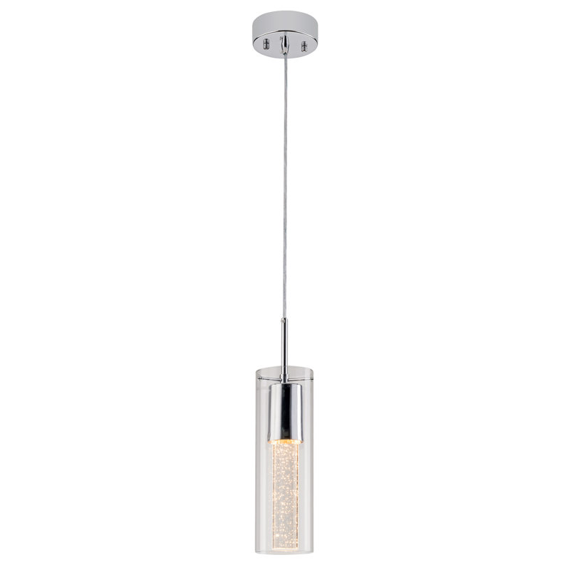 Luminaire suspendu cylindrique à 1 lumière