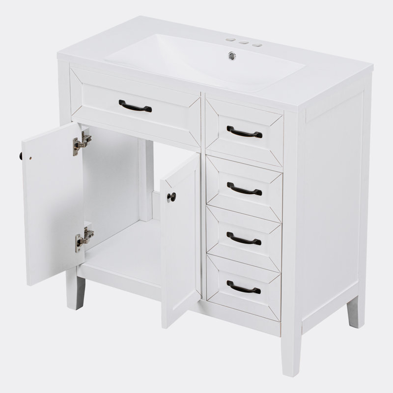 Ensemble de meuble-lavabo simple 36 po Shawon, Blanc