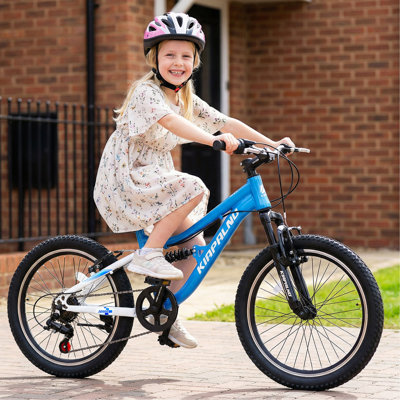 20 Inch Mountain Bike,7-Speed Adult Dual-Suspension Mountain Bicycle with Sturdy Steel Frame, Excellent Twist Shifting,Dual Handbrake & Adjustable Sea
