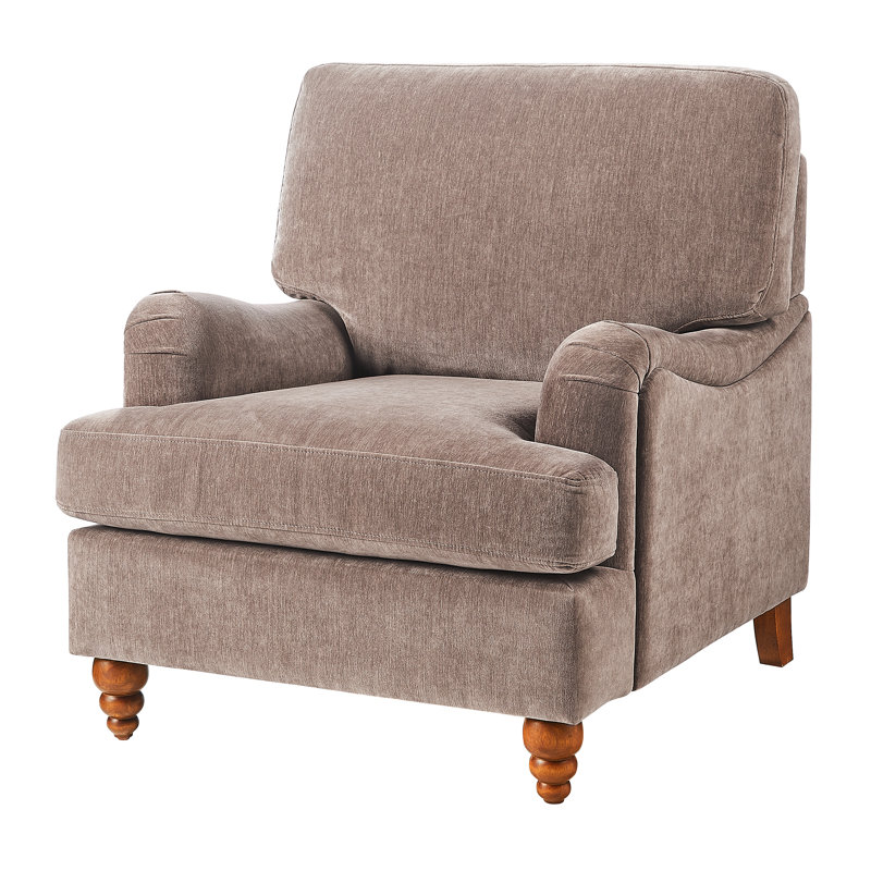 Fauteuil en tissu cacao, Brun