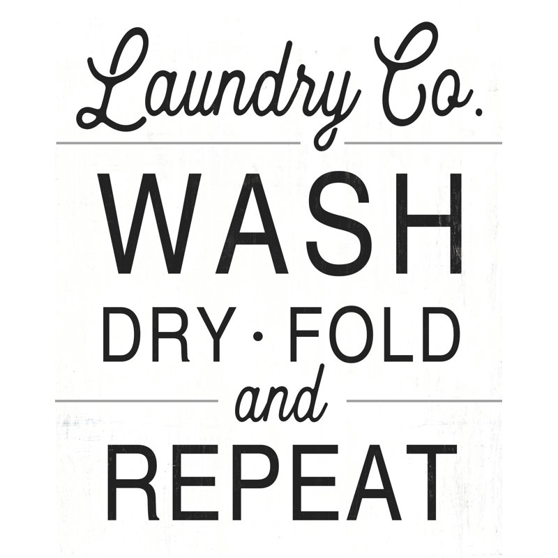 Laundry I - Textual Art Print, 30 cm H x 20 cm W, Black Floater Framed