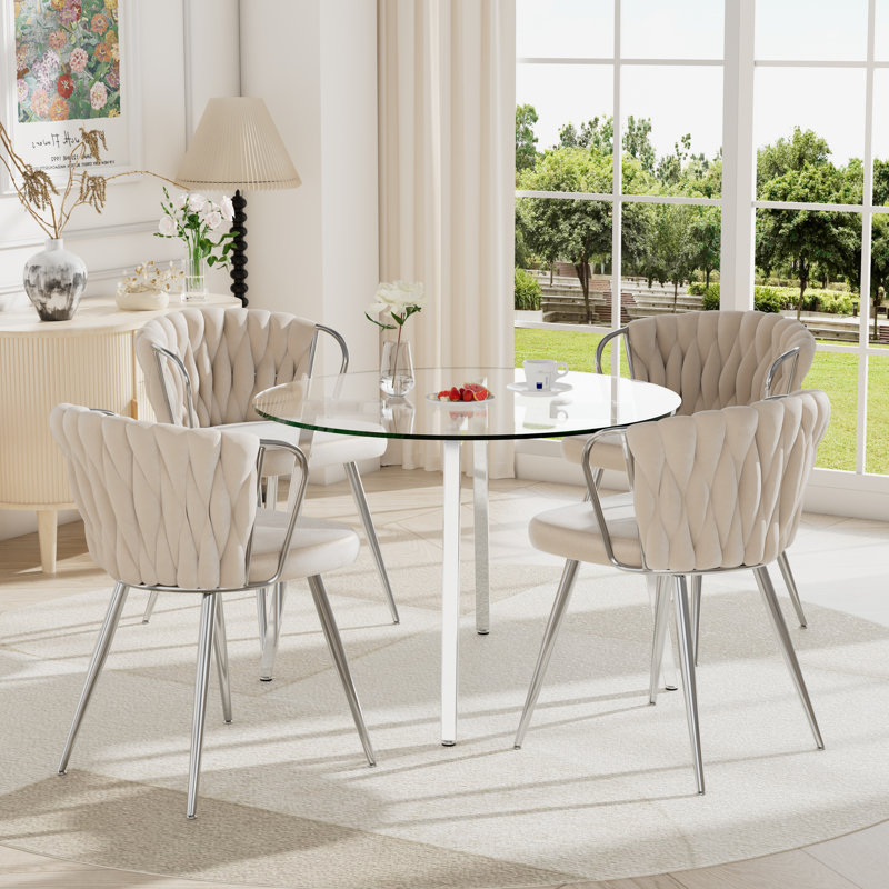 Ensemble de table de salle à manger 5 pièces pour 4 personnes, H 29,5 po x L 36 po x l 36 po, Noir, noir, noir, noir