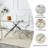 51" Rectangular Glass Dining Table for 4, Modern Kitchen Glass Top Table with Metal Legs, Clear Dining Table Kitchen Table for Home Office Dining Room-1170831283