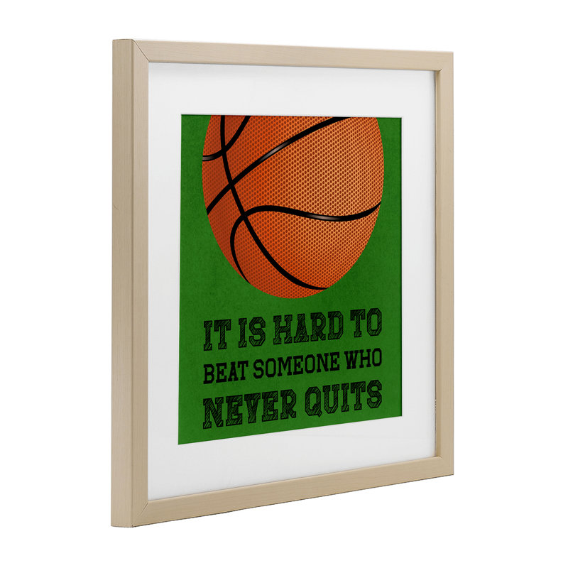 «Someone Who Never Quits», reproduction encadrée sous verre, conception de Marcus Prime, Brun, H 16 po x l 16 po