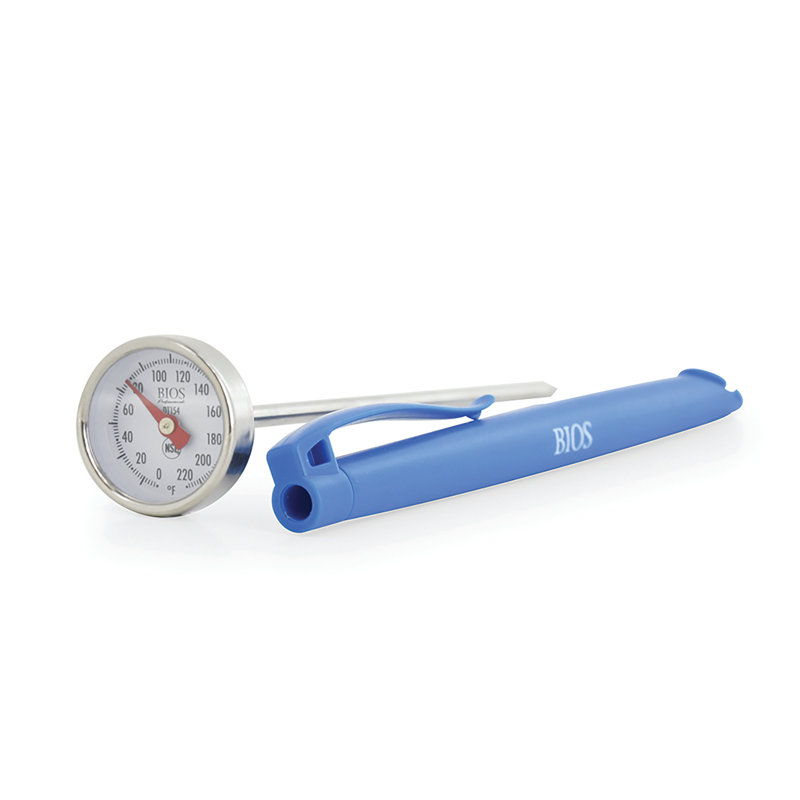 Thermomètre Fahrenheit à cadran du bios, 1 po, gris