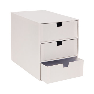 Bigso Ingrid 3-Drawer Fiberboard Desk Organizer Drawers