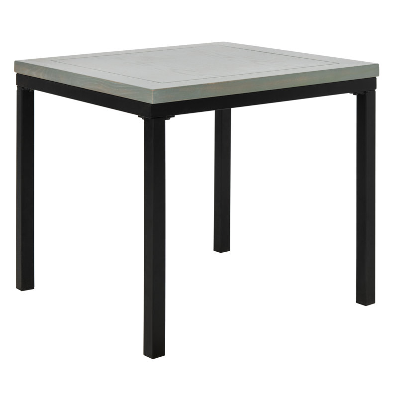 Dennis Solid Wood Top End Table, French Grey