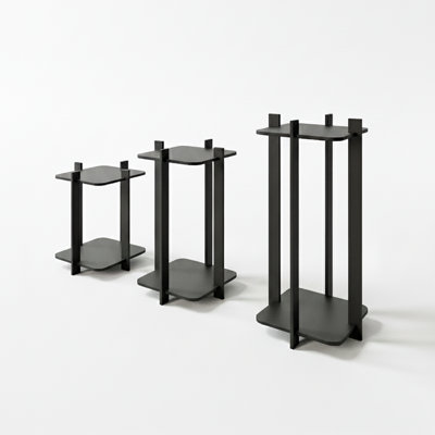Square Tiered Pedestal Stands(Set Of 3) by Corrigan Studio