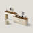 Modern Vanity Table Set With Stool & Glass Top-368803012
