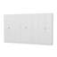 Élégant support de couloir, blanc, 141,7 po x 82,7 po x 13,8 po | 100% panneau de particules enduit de mélamine, épaisseur: 0,7 pouce | Organisateur de hall d'entrée élégant et fonctionnel, parfait pour les maisons traditionnelles, design durable