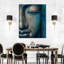 «Horizontal Vivid BW Abstract», reproduction sur toile-1181910245