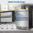 24-Inch Beverage Refrigerator Freestanding Or Built-In With Recessed Handle, Drawer Cooler, Under Counter, Locking Swivel Casters, Led Light, And Grid Organizer