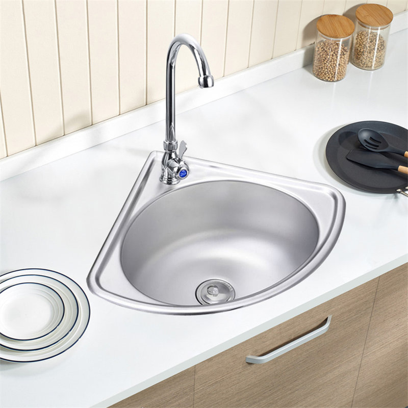 Stainless Steel  Triangle Bathroom Sink