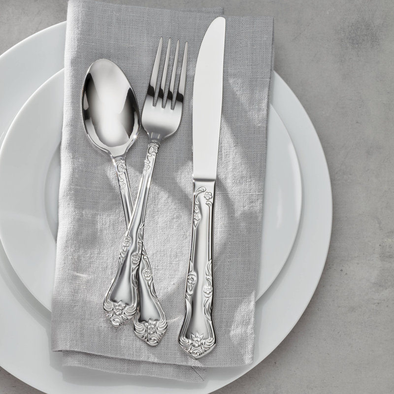 Oneida Azalea 45-Piece Stainless Steel Flatware Set