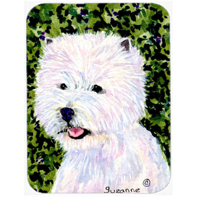East Urban Home Westie Glass Cutting Board