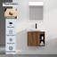 Meuble-lavabo mural 24 po avec lavabo en céramique blanche et porte à fermeture en douceur, emballage KD-1947197706