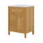 Meuble-lavabo de 24 po avec lavabo, tiroir basculant, supports de rangement et tablette réglable-1707296558
