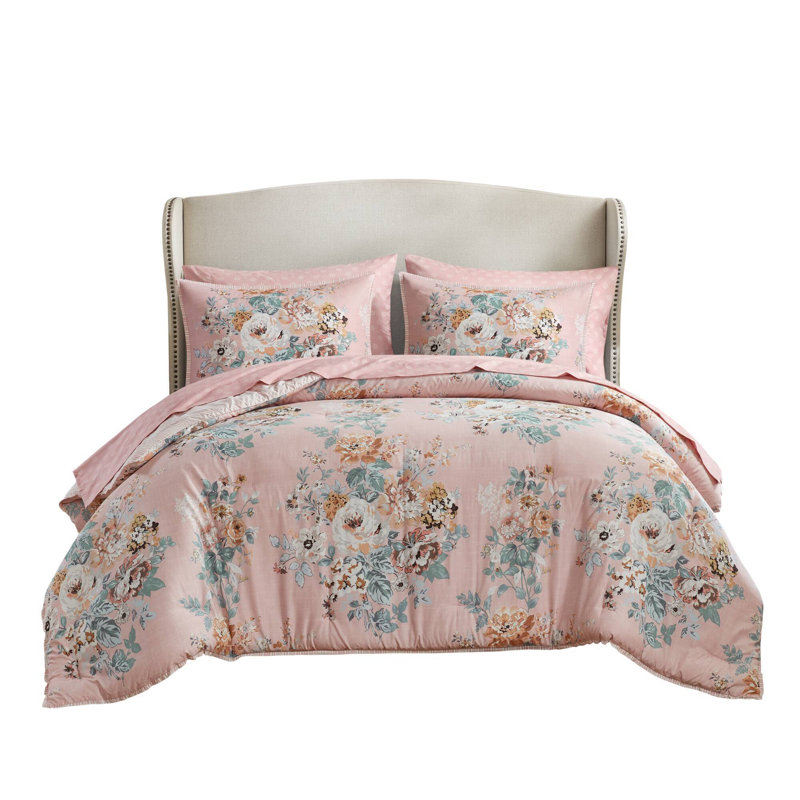 Piece Queen Bedding Sets, Soft Microfiber Floral Modern Home Style