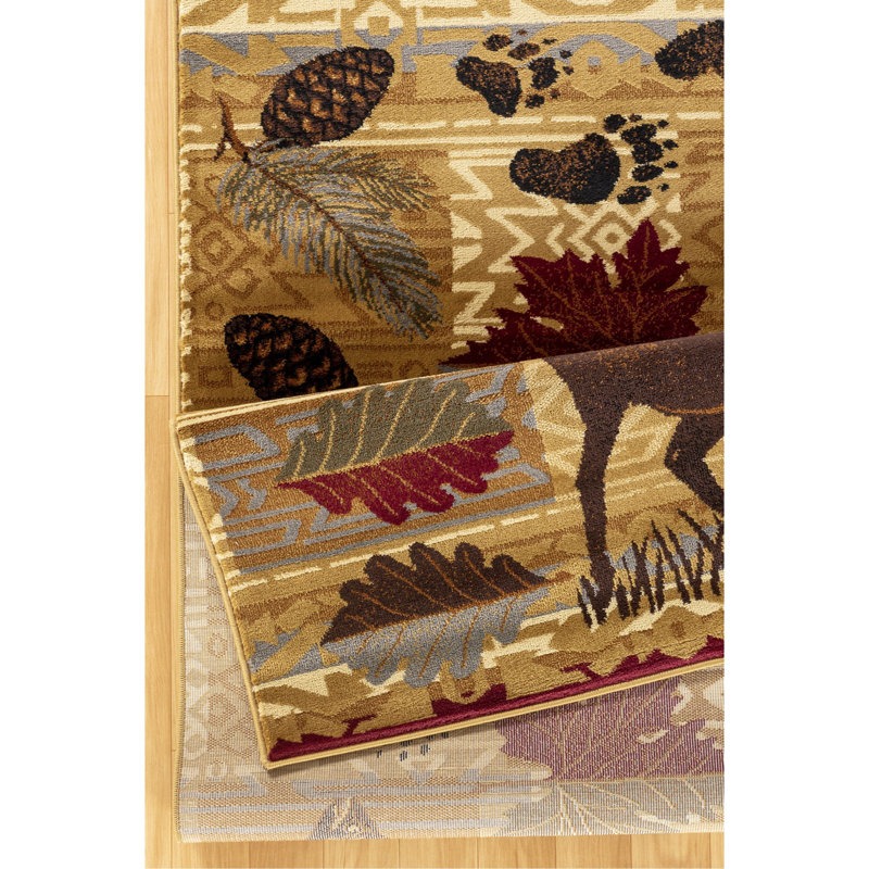 Nature's Nest Multi Majestic Lodge Area Rug, Rectangle 2' x 3'